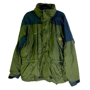 MOUNTAIN HARDWEAR‎ Coat Jacket Sherpa Tex Hidden Hood Multi Pocket Hiking Winter